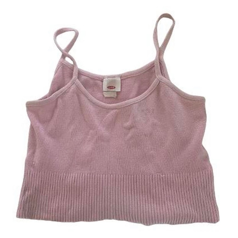 vintage pink knitted tank top